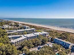 Aerial view of the Sea Side Villas community and beach