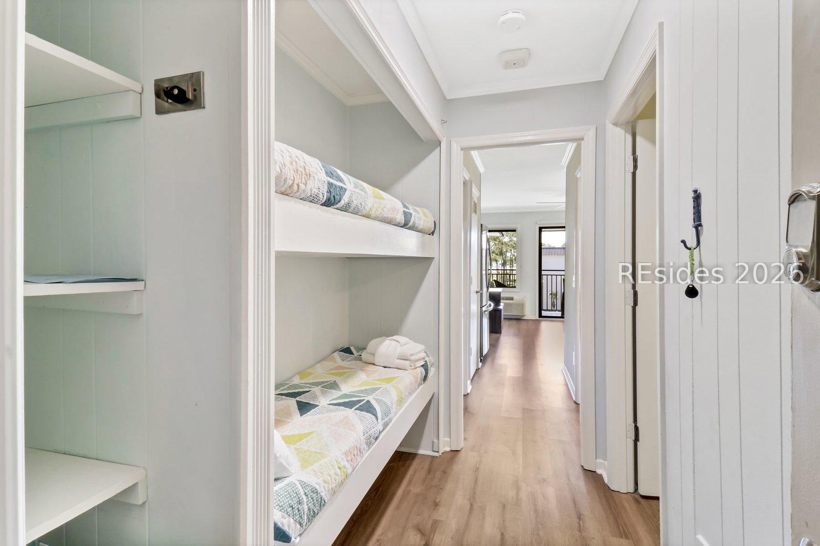 Built-in hallway bunk beds